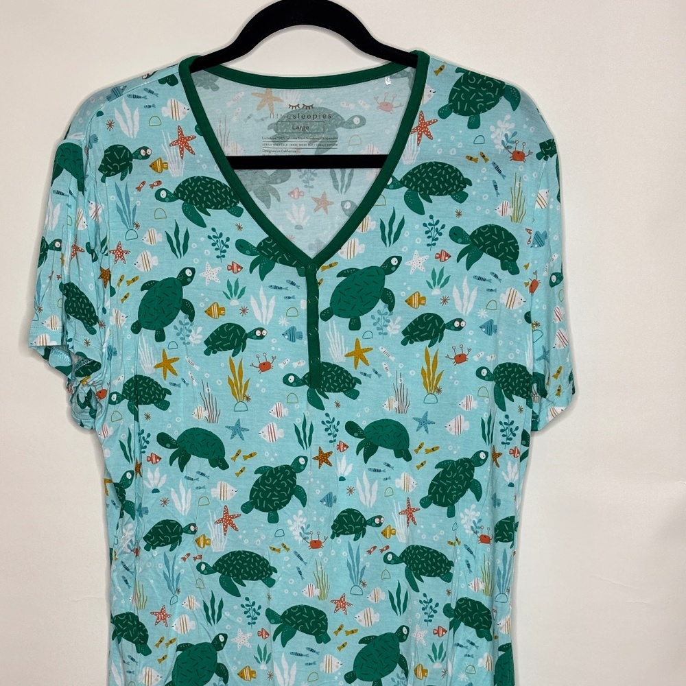 Little Sleepies Sea Turtle Friends Short Sleeve Pajama Top